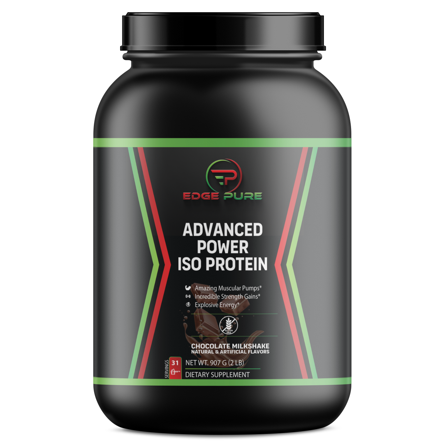 Advanced Power ISO Protein - Chocolate Milkshake (2lb) Edge Pure
