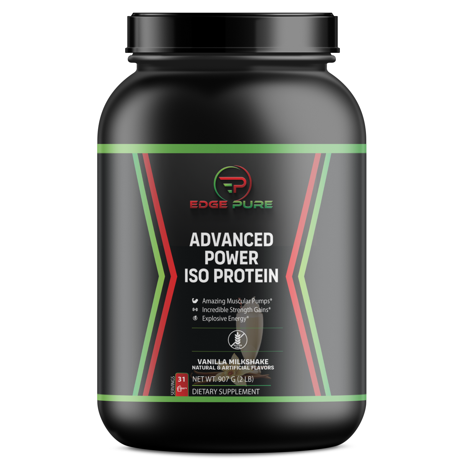 Advanced Power ISO Protein - Vanilla Milkshake (2lb) Edge Pure